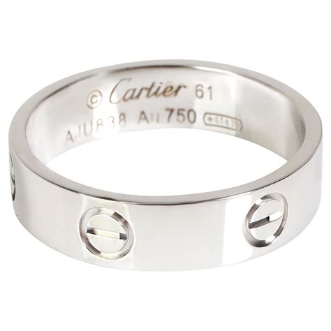 cartier love ring white gold|CARTIER 18K White Gold 5.5mm LOVE Ring 50 5.25.